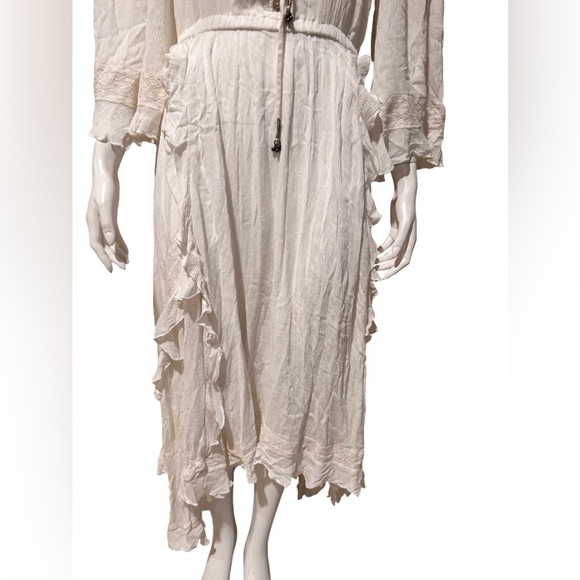NWT Free People Beach Bliss Maxi Ivory Dress SIZE: L - Picture 6 of 10